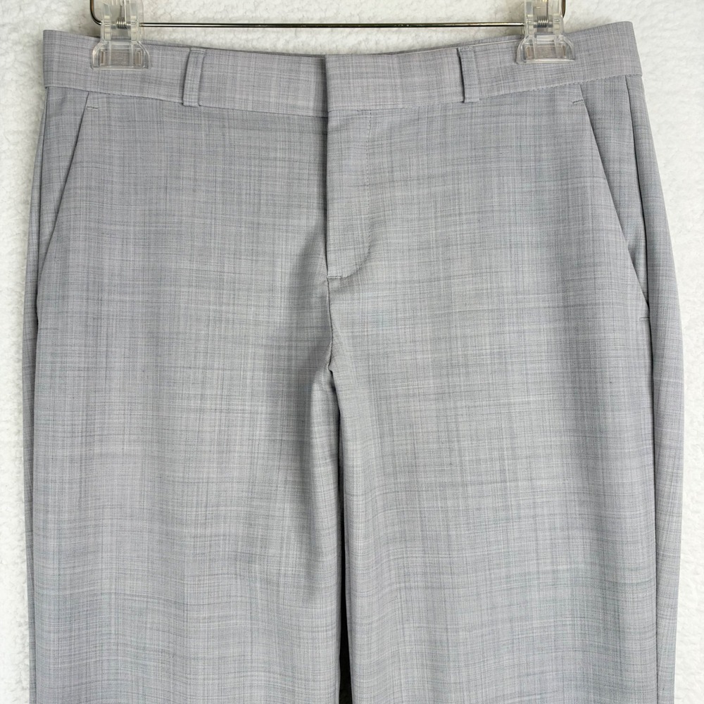 Banana Republic Logan Light Gray Wool Blend Straight Leg Dress Pants Womens 6